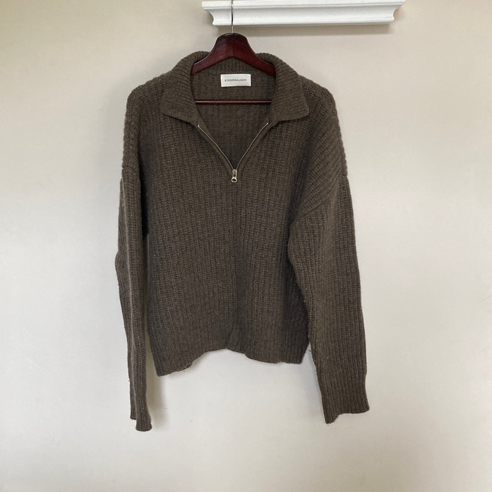 Kindersalmon wool pullover sweater
